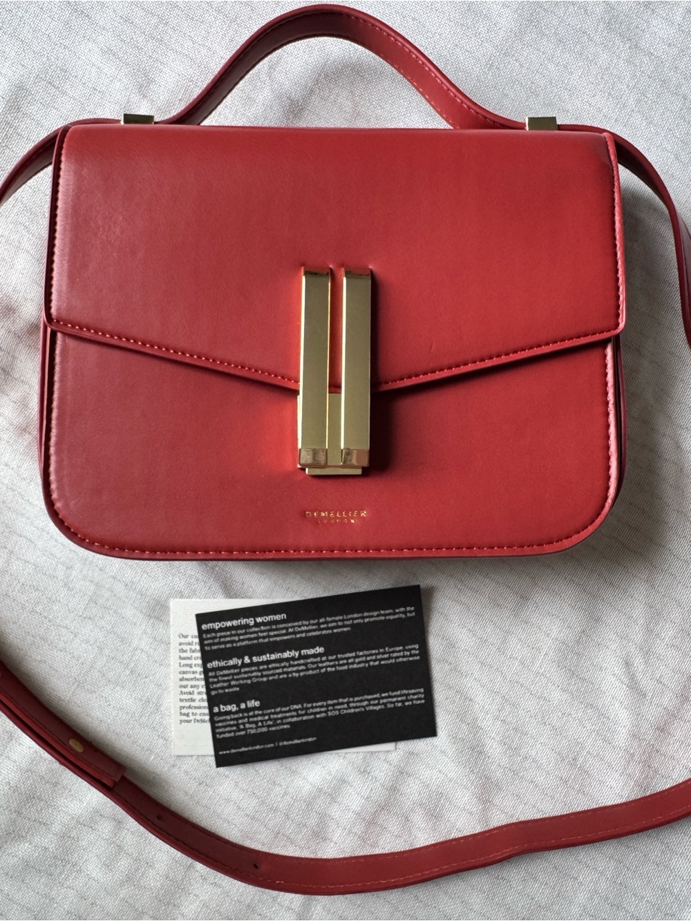 Demellier Vancouver Bag Poppy Red - Picture 2 of 14